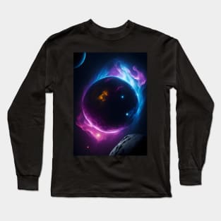 Planets Lights In Space Long Sleeve T-Shirt